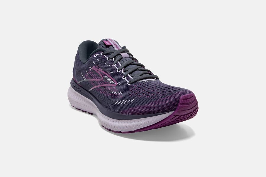 Brooks Israel Glycerin 19 Road Running Shoes Womens - Black/Purple - KME-286371